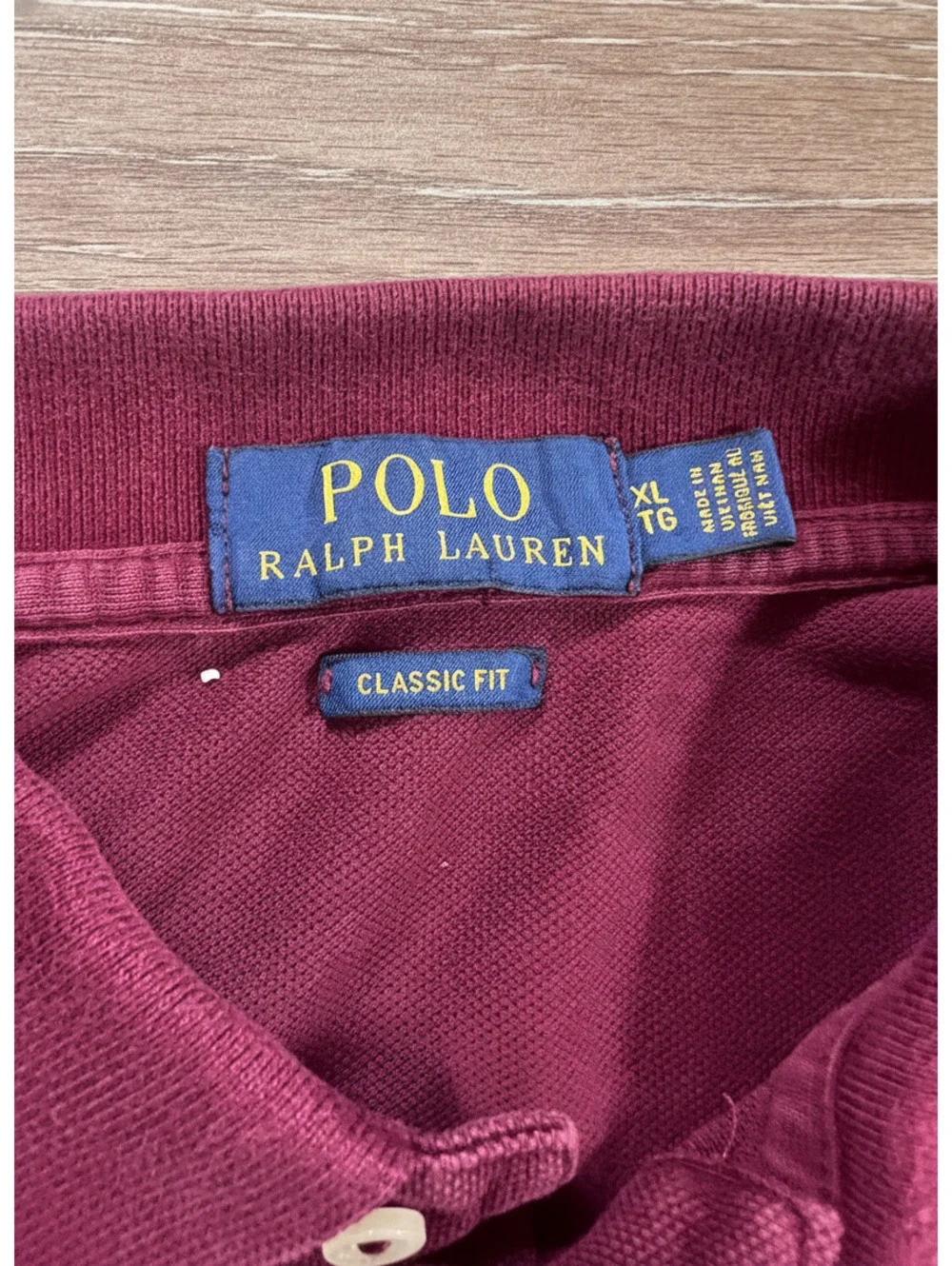 Polo Ralph Lauren Classic Fit Burgundy Polo Shirt XL